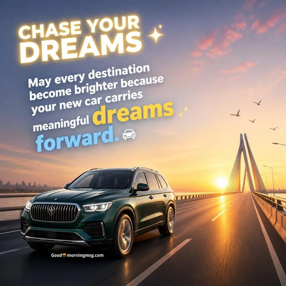 Congratulations For The New Car