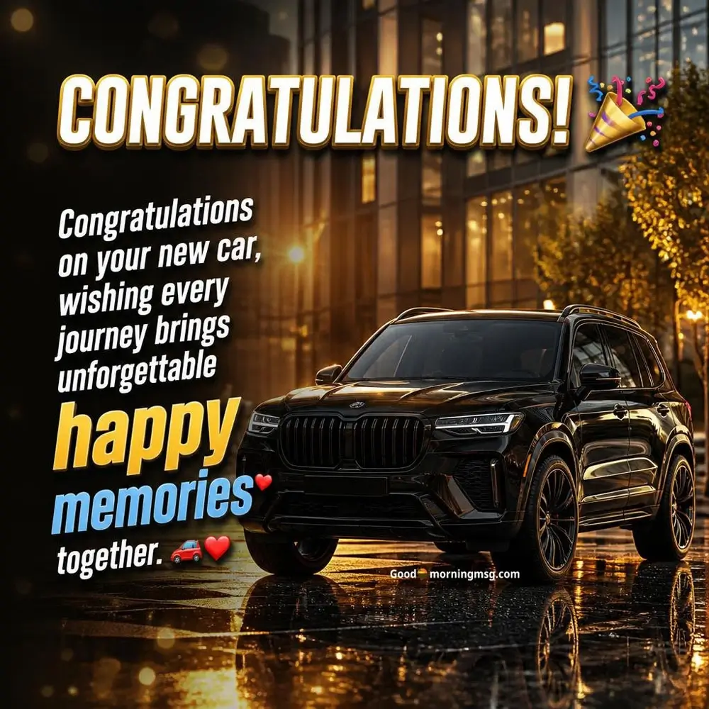 Congratulations Wishes For Car
