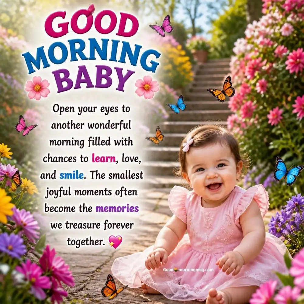 Cute Flower Good Morning Baby Girl