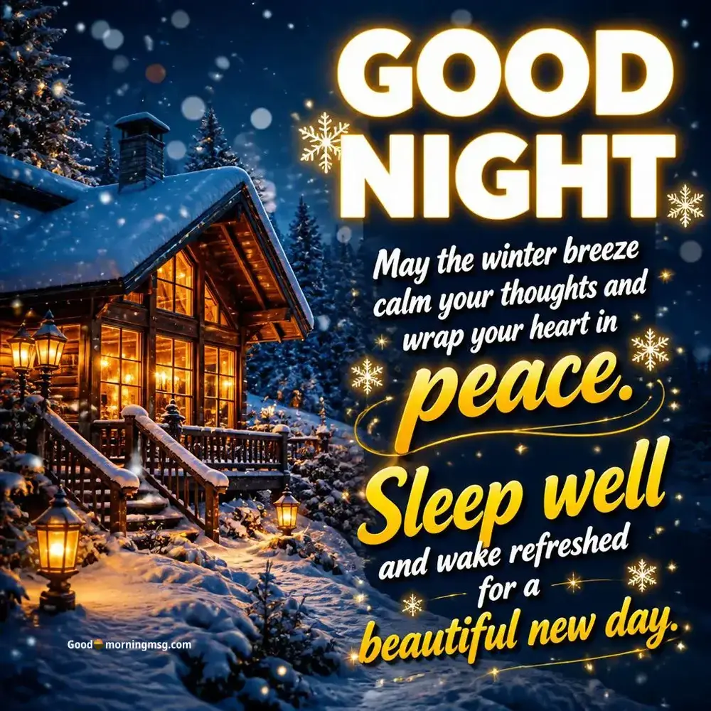 Cute Winter Good Night Images