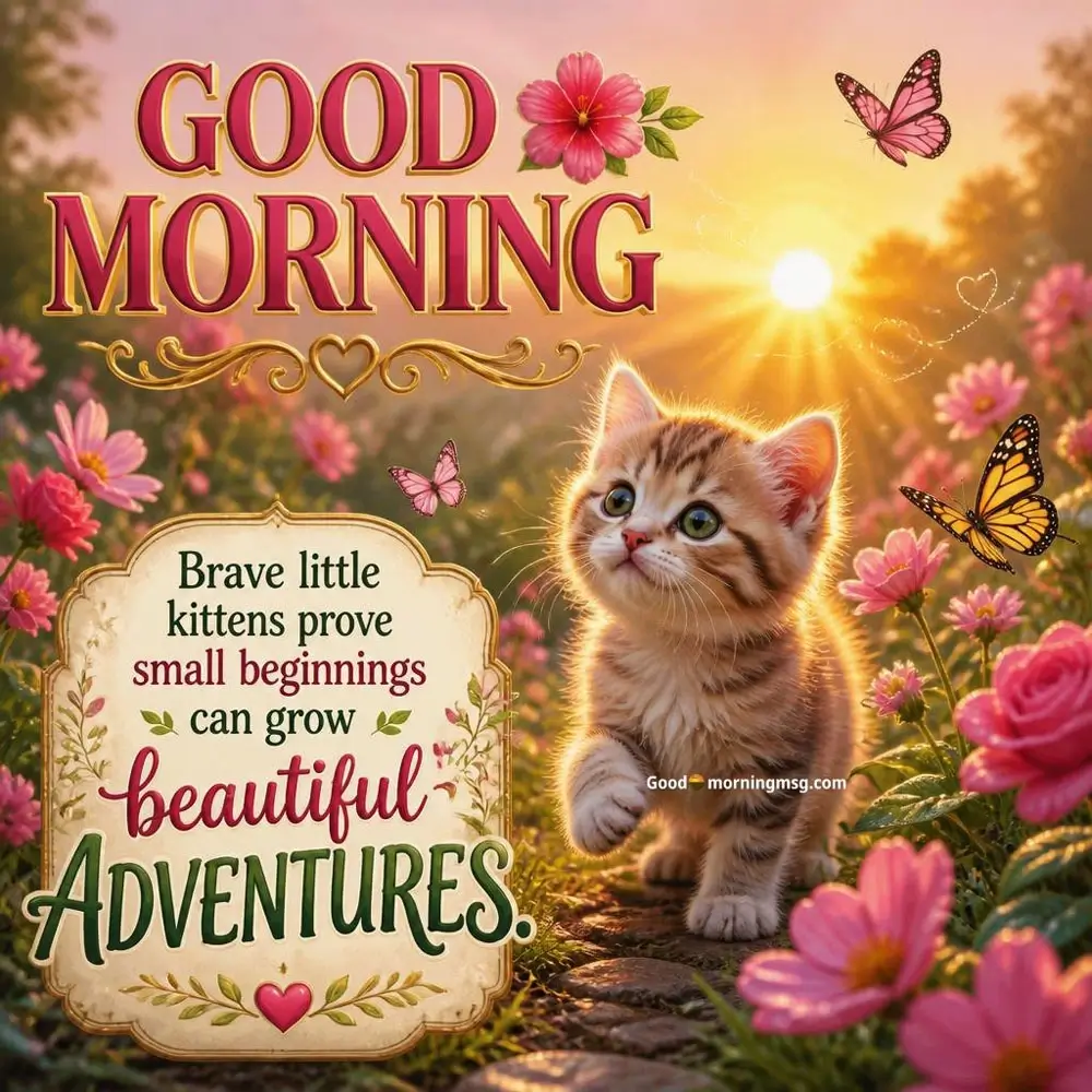 Good Morning Wishes Cat