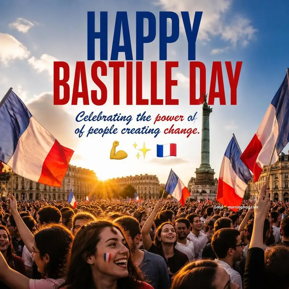 Greeting Card On Bastille Day In French