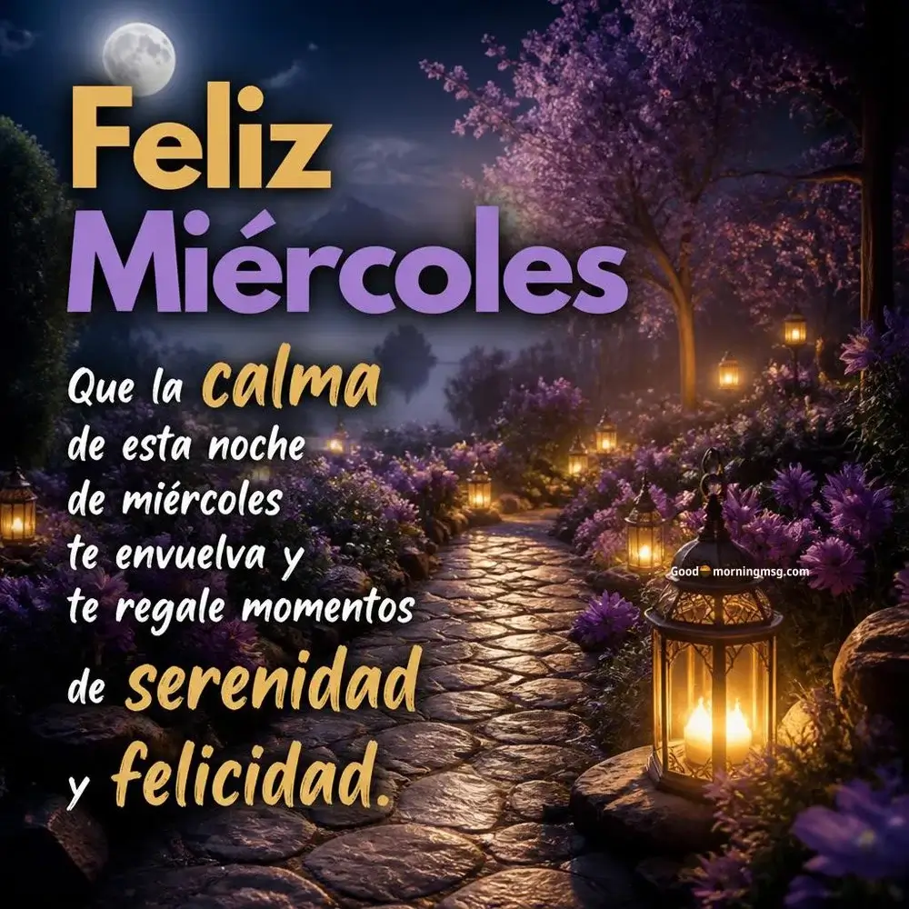 Linda Noche De Miércoles Con Frases Bonitas Para Compartir