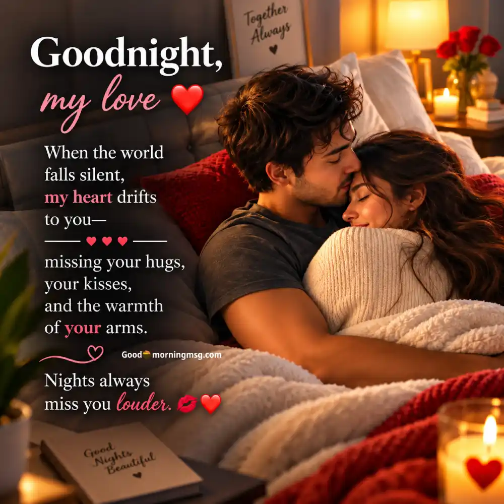 Romantic Good Night With Kiss