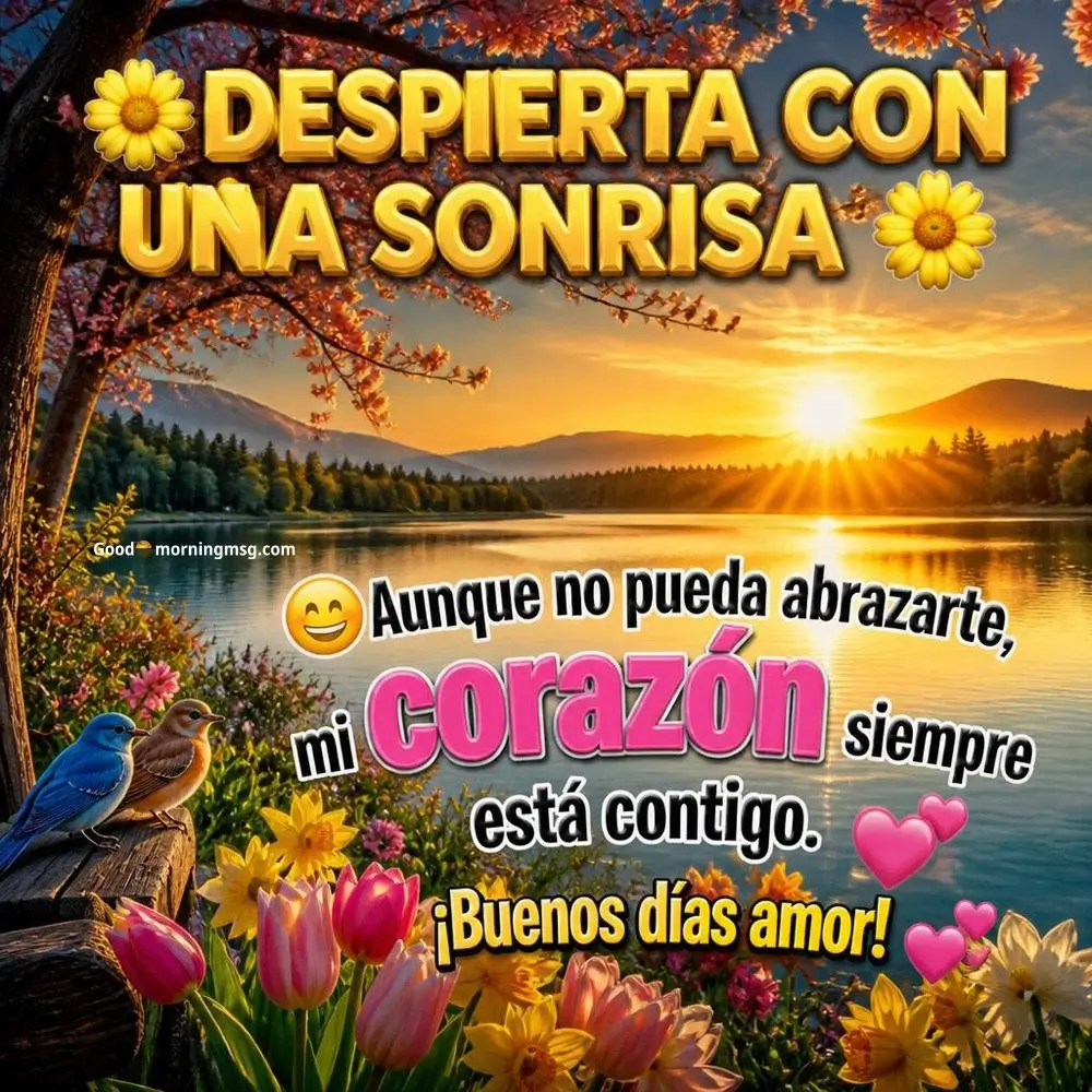 Te Extraño Amor Buenos Días Románticos A La Distancia