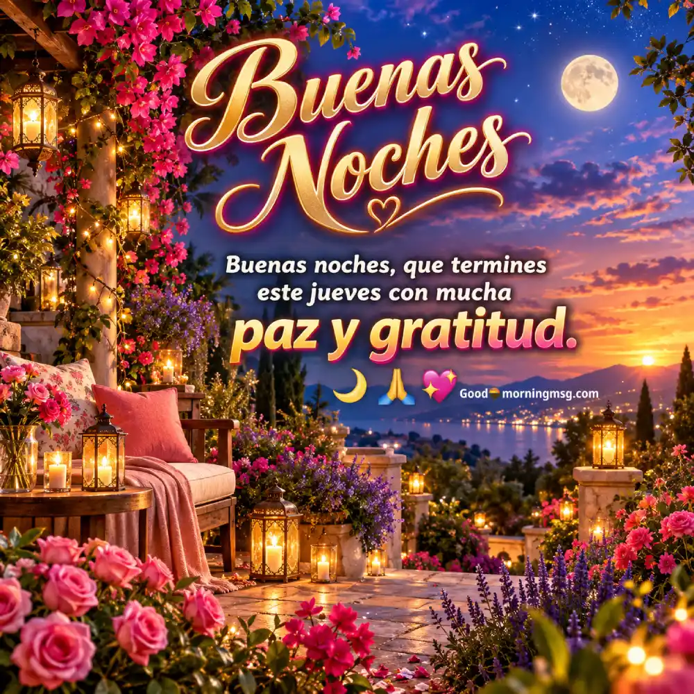 Buenas Noches Jueves Feliz Descanso