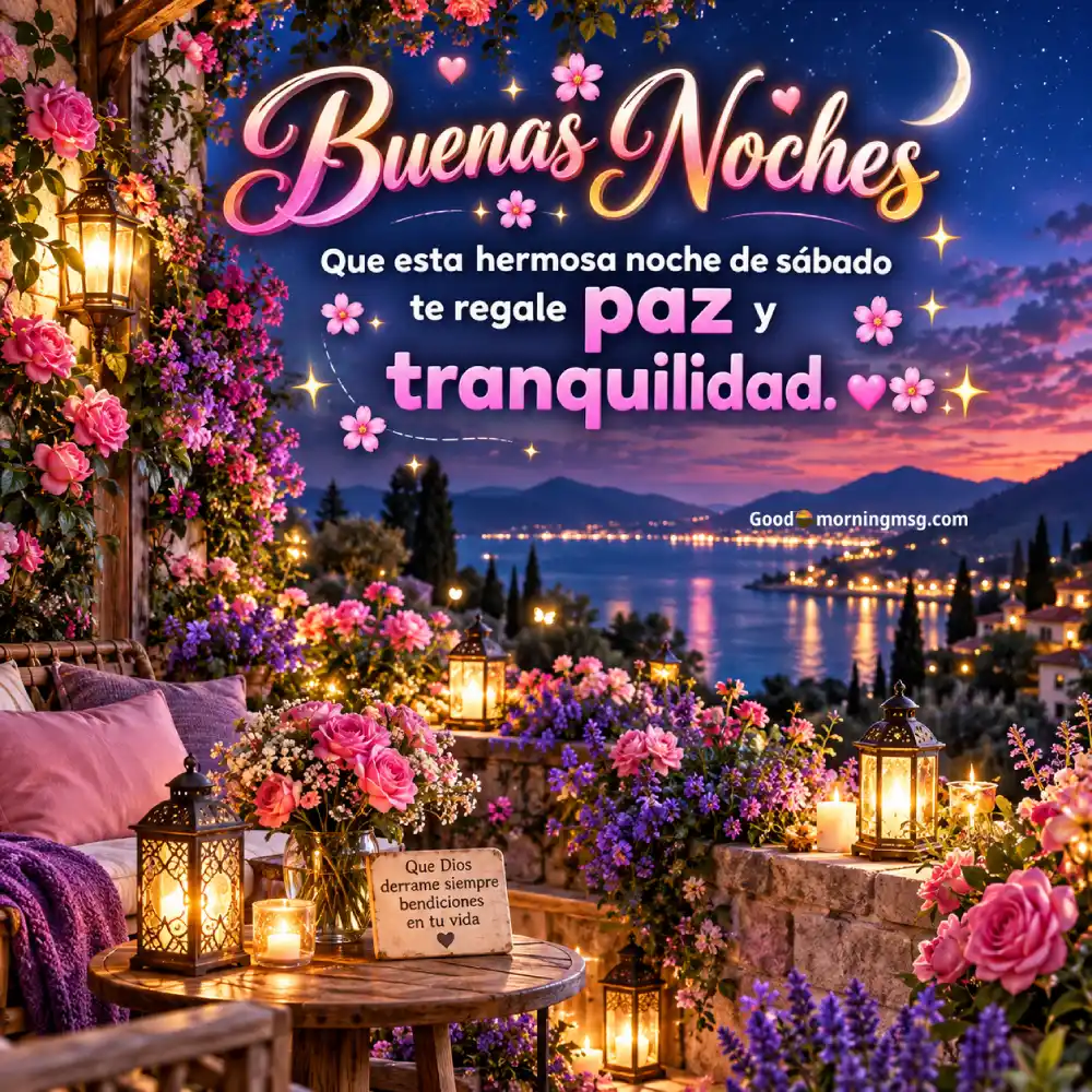 Frases Buenas Noches Sabado