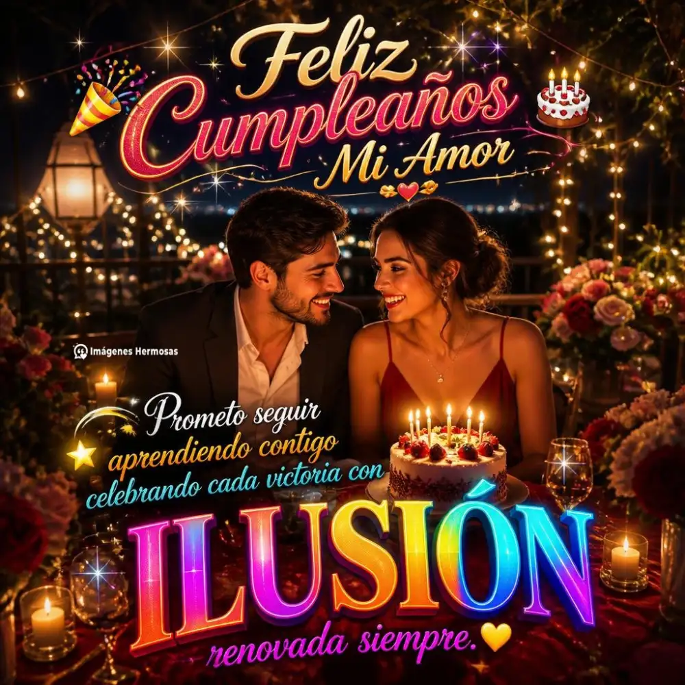 Tarjeta Romantico Feliz Cumpleaños Amor
