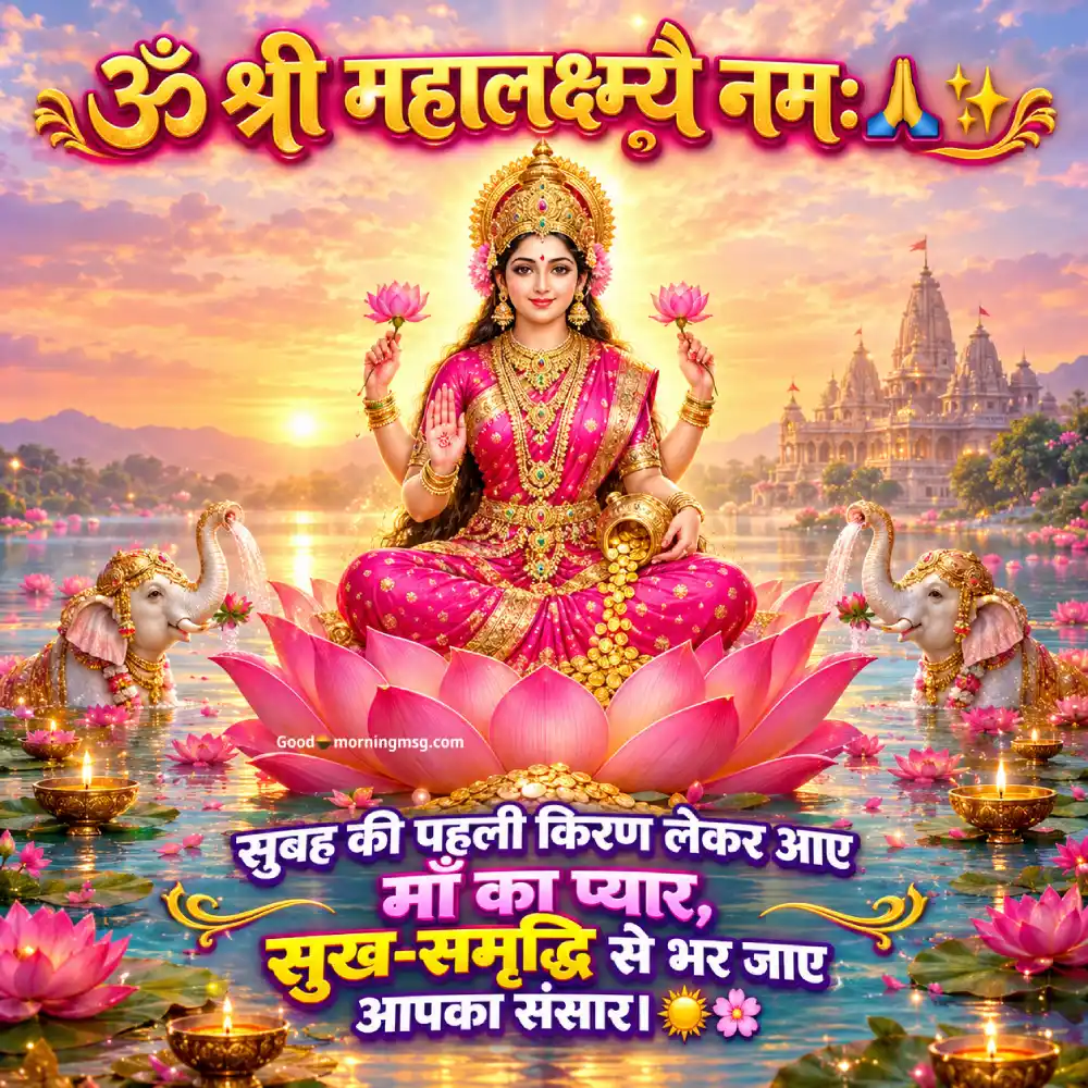 Maa Laxmi Good Morning Wishes In English