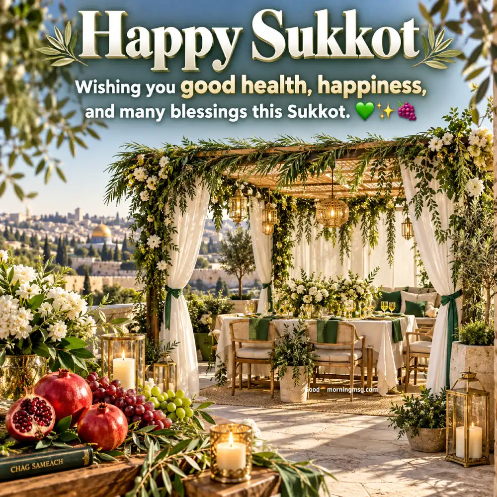 Happy Sukkot In Hebrew
