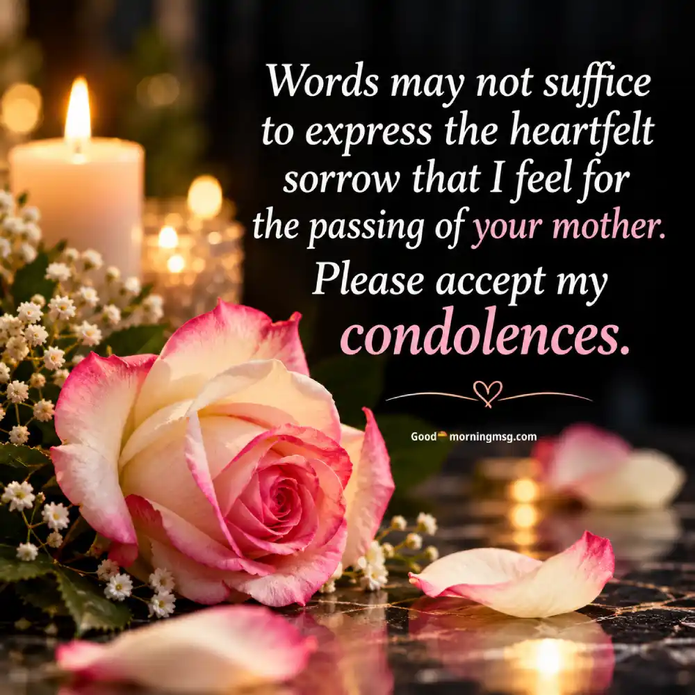 Short Sympathy Message For Loss Of Mother
