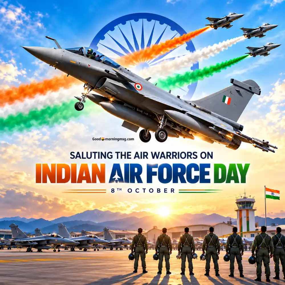 Today Indian Air Force Day Images